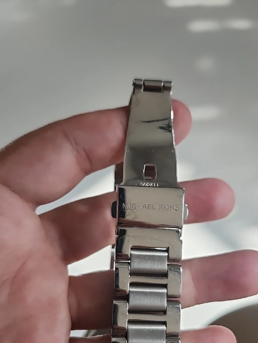 Michael Kors Silver-Tone Men's Chronograph Watch with Roman Dial